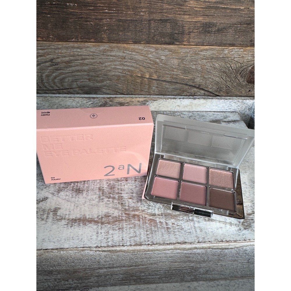 2aN Better Me Eye Palette 02 Fairy 6-Pan Mauve Nude Neutrals K-Beauty MSRP $22